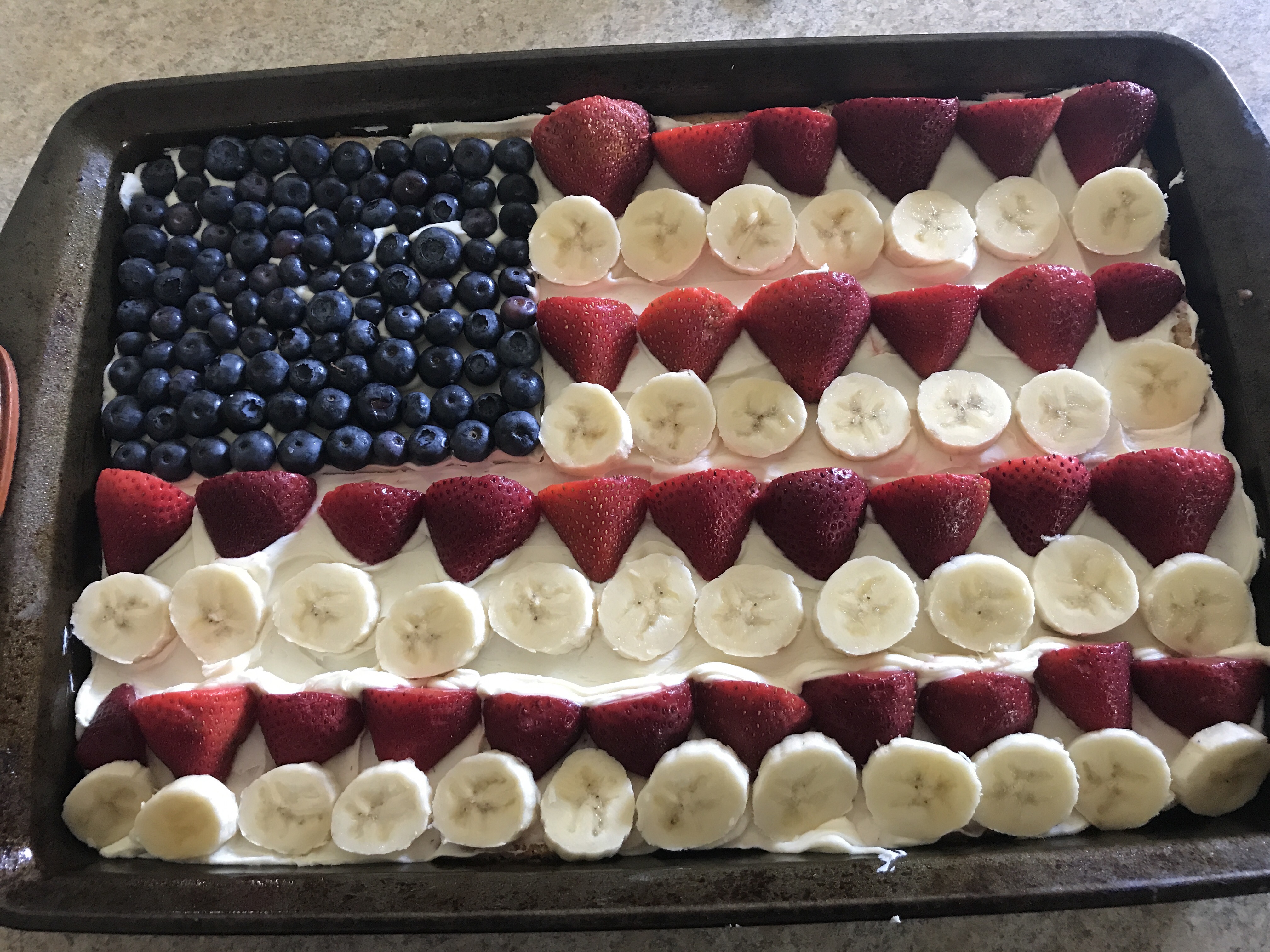 Patriotic Fruit Pizza