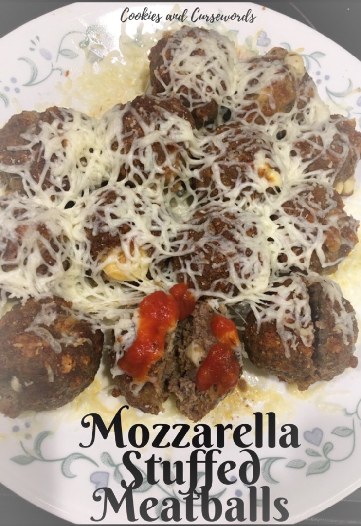 Low Carb Mozzarella Stuffed Meatballs